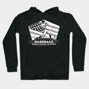 USA - American BASEBALL - Baseball: America's pastime, my passion - bw Hoodie